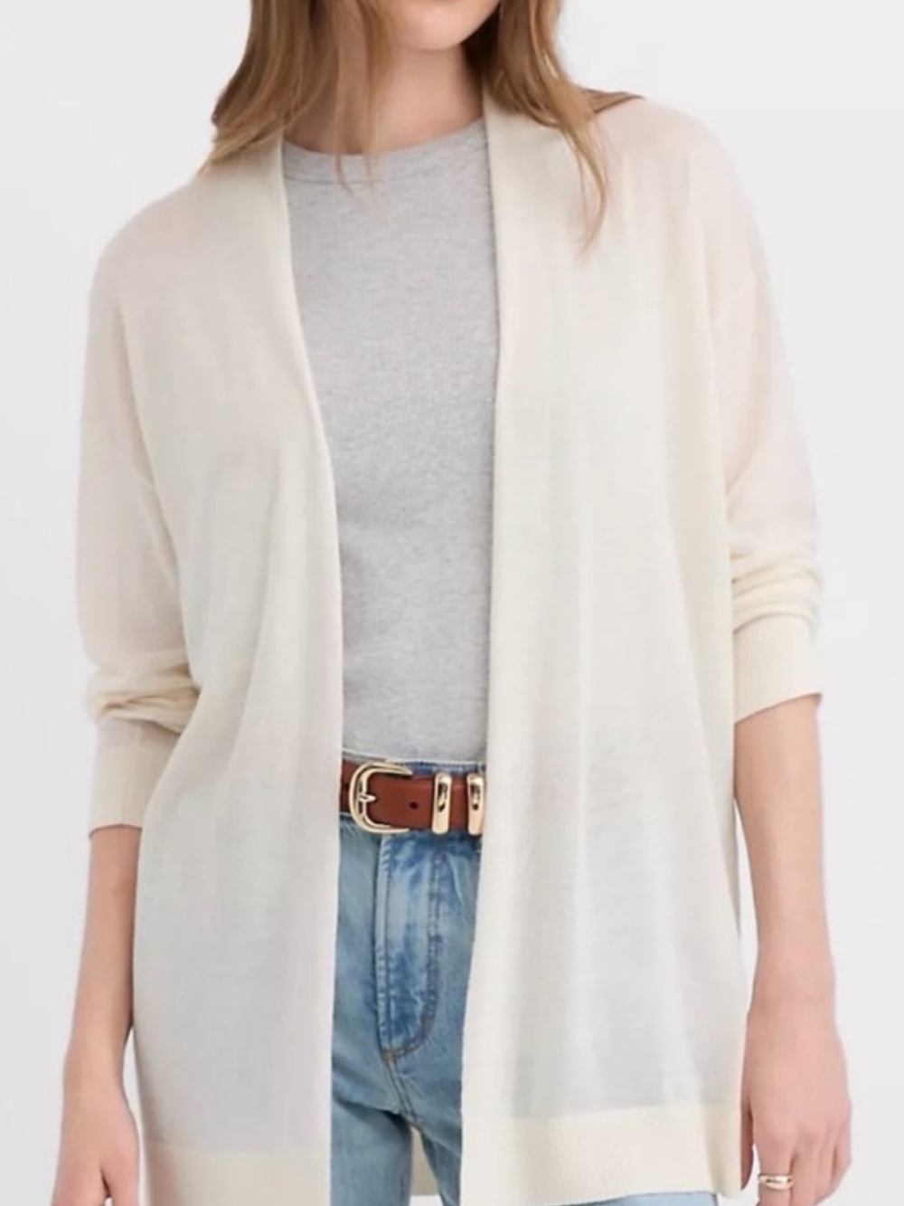 LOFT cardigan medium ivory